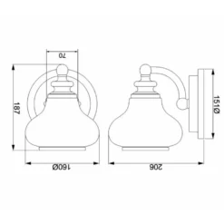 Ainsley Ø16 badrumslampa