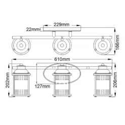 Ashland Bay 60cm badrumslampa