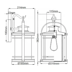 Booker 38cm utelampa