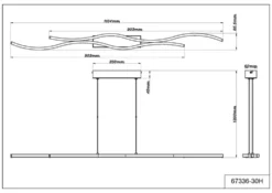 Boyd 110cm taklampa