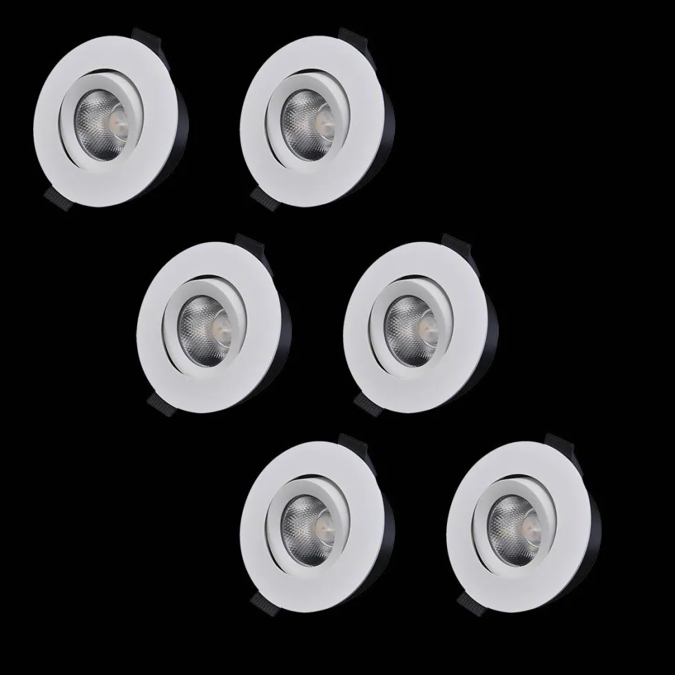 D-007 Downlight 3000K 6-pack