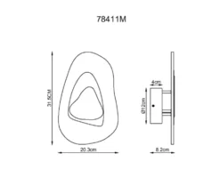 Dorsey 32cm vägglampa