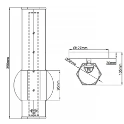 Facet 35cm badrumslampa