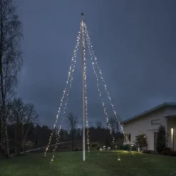 Flaggstångsslinga varmvit 10m