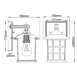 Freeport 24cm utelampa