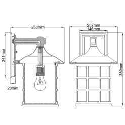 Freeport 40cm utelampa