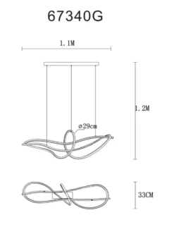 Iduna 110cm taklampa