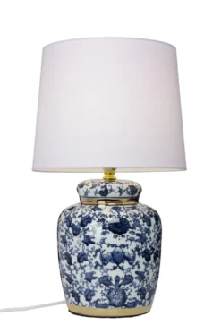 Klassisk blå 44cm bordslampa