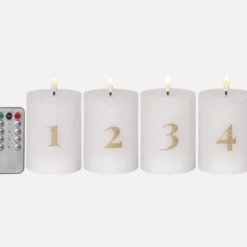 LED Blockljus Flamme Advent
