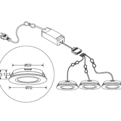 QB-307 Downlight 2700K 3-pack