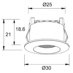 Q-19 Mini Downlight 2700K 10-pack