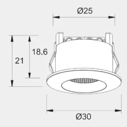Q-20 Mini Downlight 3000K 10-pack