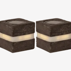 Stonecube 2-pack solcellslampa