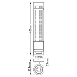 Wellington 40cm badrumslampa
